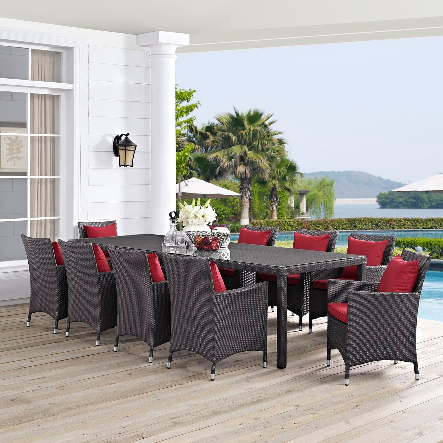 Modway Furniture Convene 11 Piece Outdoor Dining Set by Modway – EEI-2219-EXP-TRQ-SET