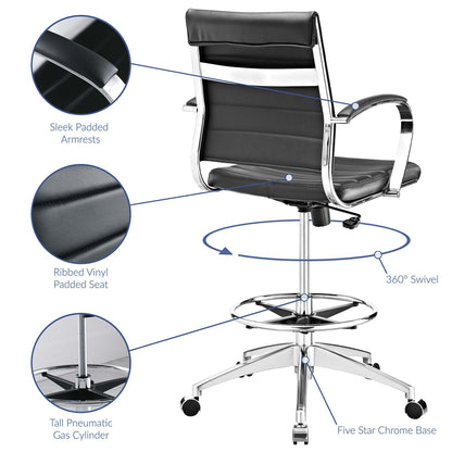 Modway Furniture Jive Drafting Chair - EEI-2236-BLK