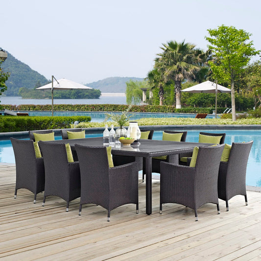 Modway Furniture Convene 11 Piece Outdoor Dining Set by Modway – EEI-2240-EXP-PER-SET
