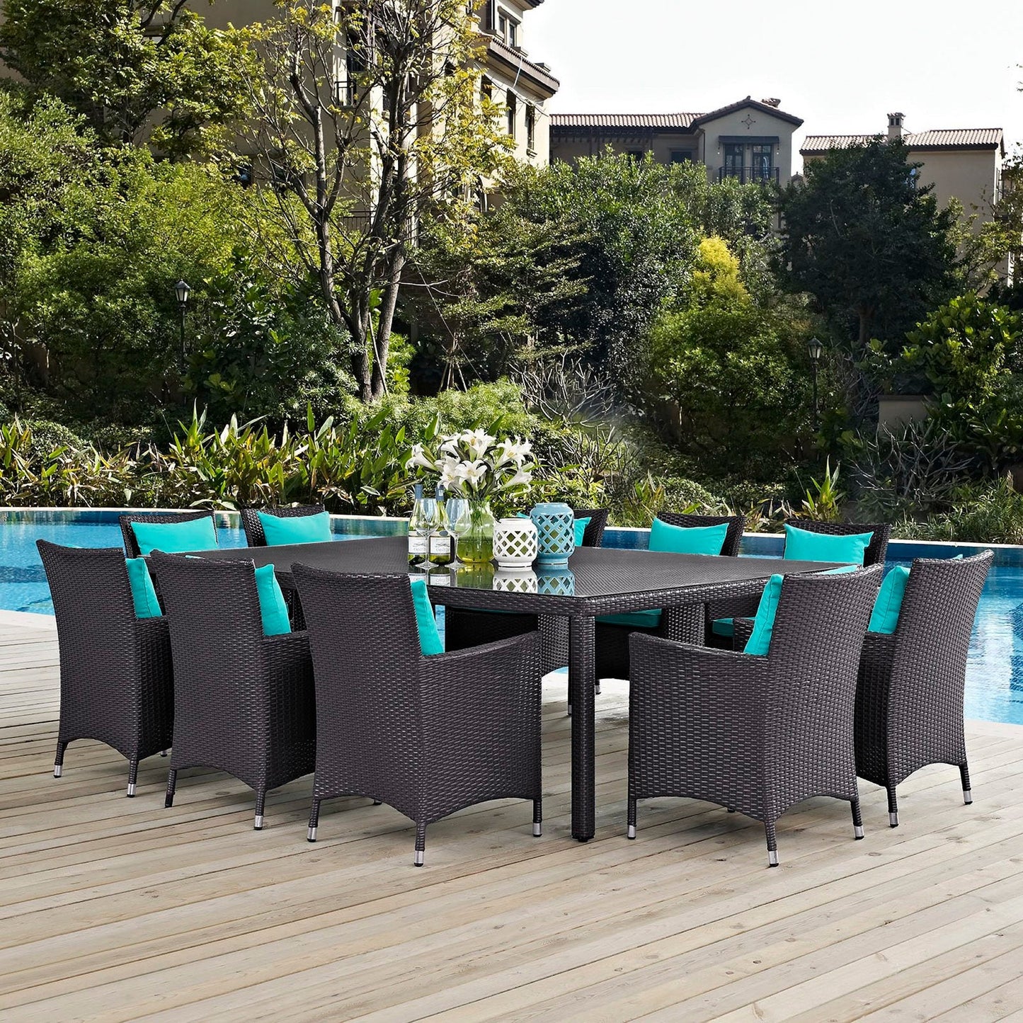 Modway Furniture Convene 11 Piece Outdoor Dining Set by Modway – EEI-2240-EXP-PER-SET