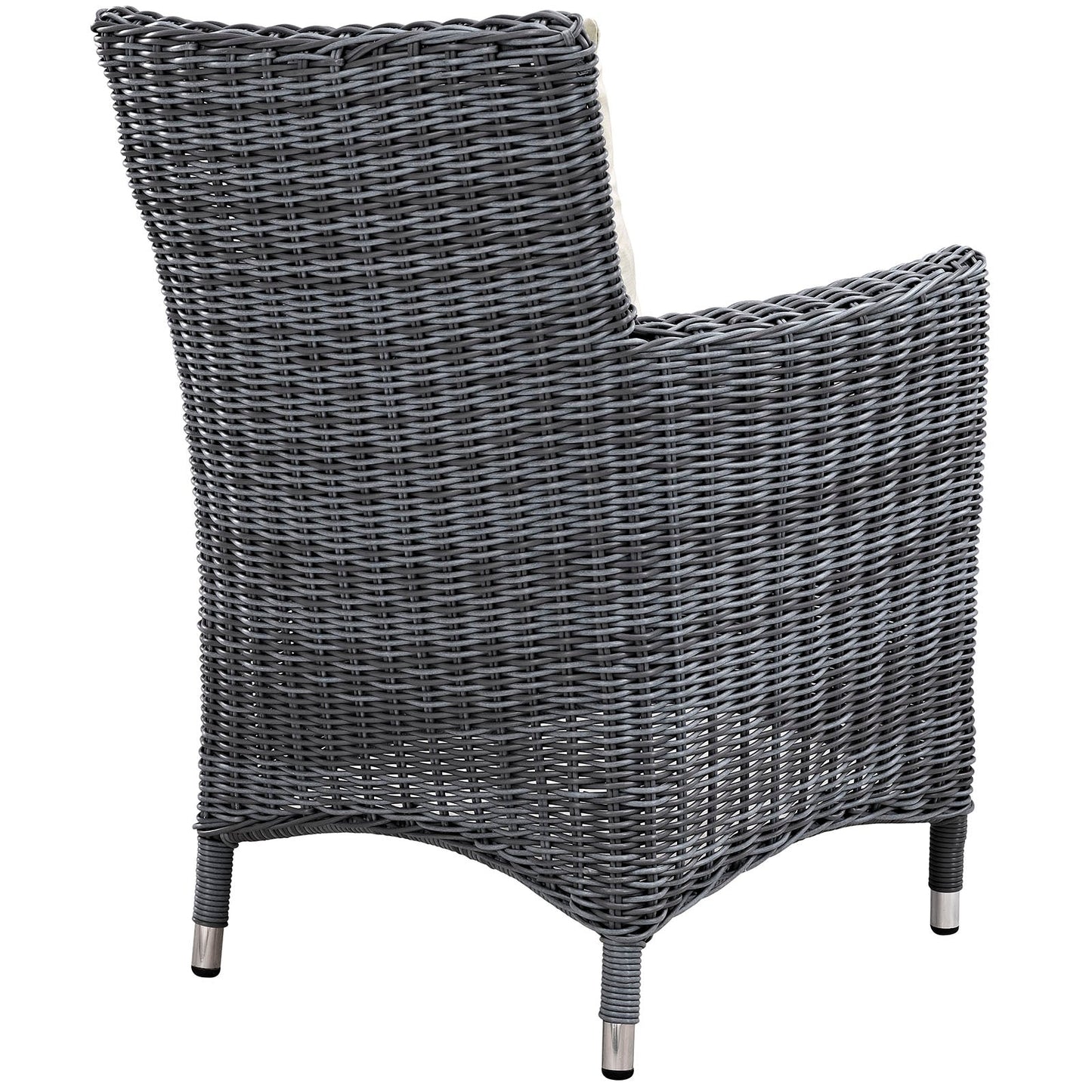 Modway Furniture Summon 2 Piece Outdoor Patio Sunbrella Dining Set - EEI-2313-GRY-BEI-SET