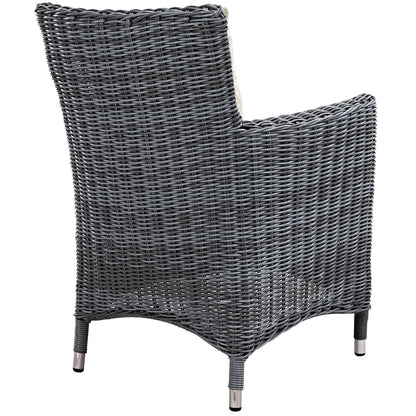 Modway Furniture Summon 2 Piece Outdoor Patio Sunbrella Dining Set - EEI-2313-GRY-BEI-SET