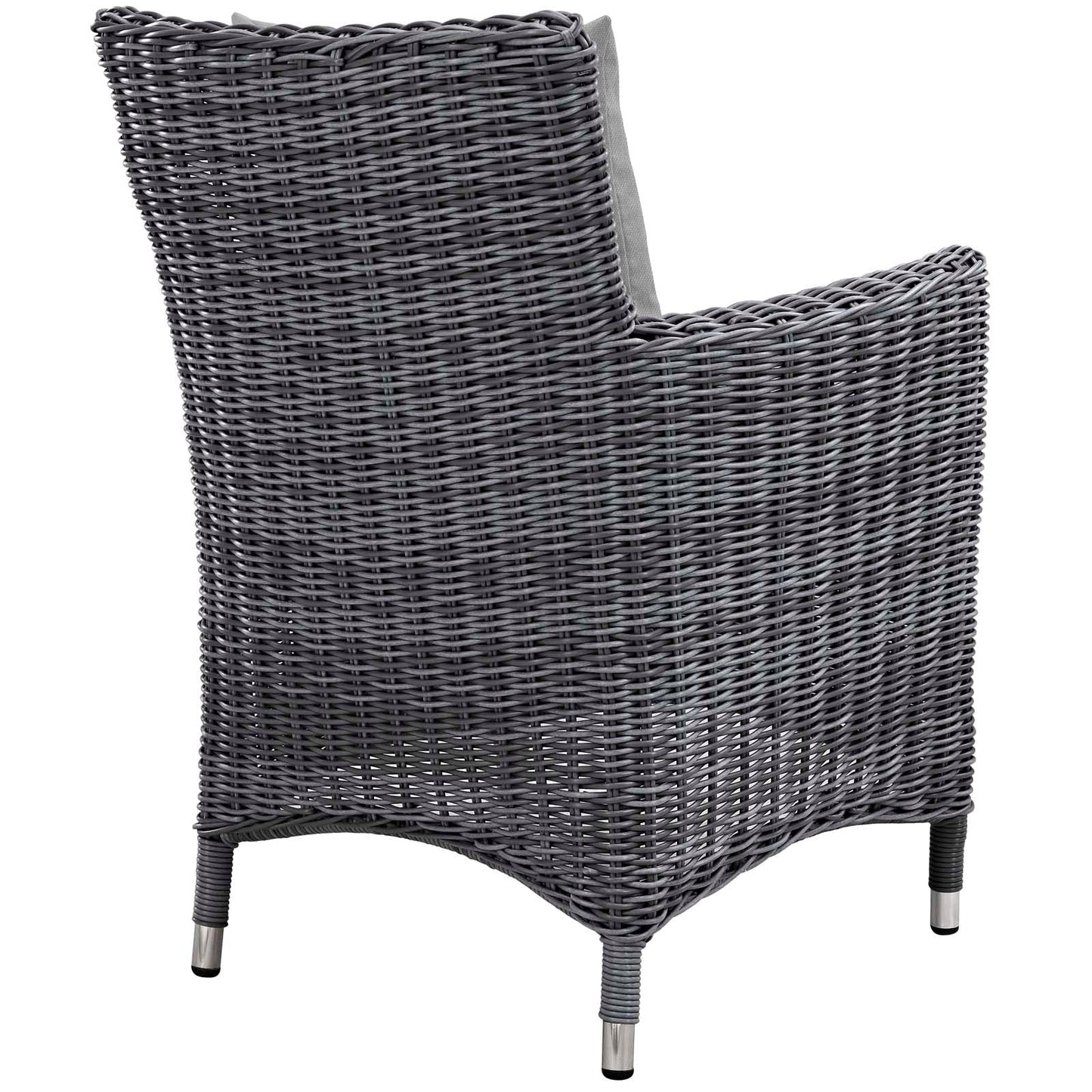 Modway Furniture Summon 2 Piece Outdoor Patio Sunbrella Dining Set - EEI-2313-GRY-BEI-SET
