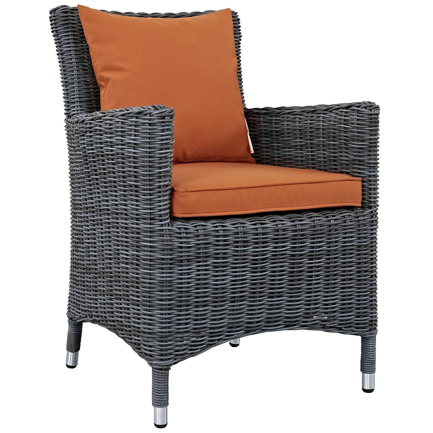 Modway Furniture Summon 2 Piece Outdoor Patio Sunbrella Dining Set - EEI-2313-GRY-BEI-SET