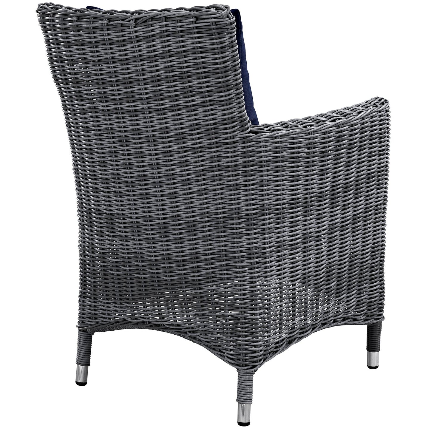 Modway Furniture Summon 4 Piece Outdoor Patio Sunbrella Dining Set - EEI-2314-GRY-BEI-SET