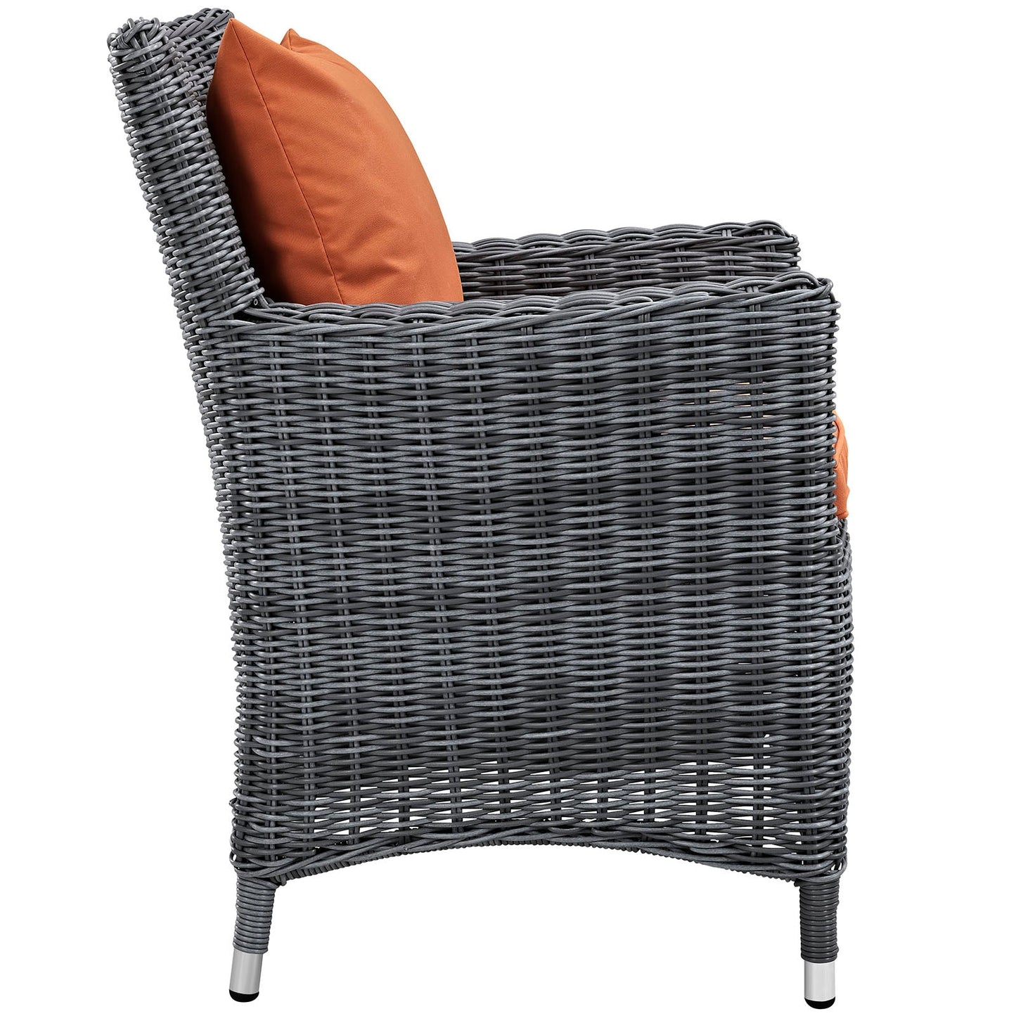 Modway Furniture Summon 4 Piece Outdoor Patio Sunbrella Dining Set - EEI-2314-GRY-BEI-SET