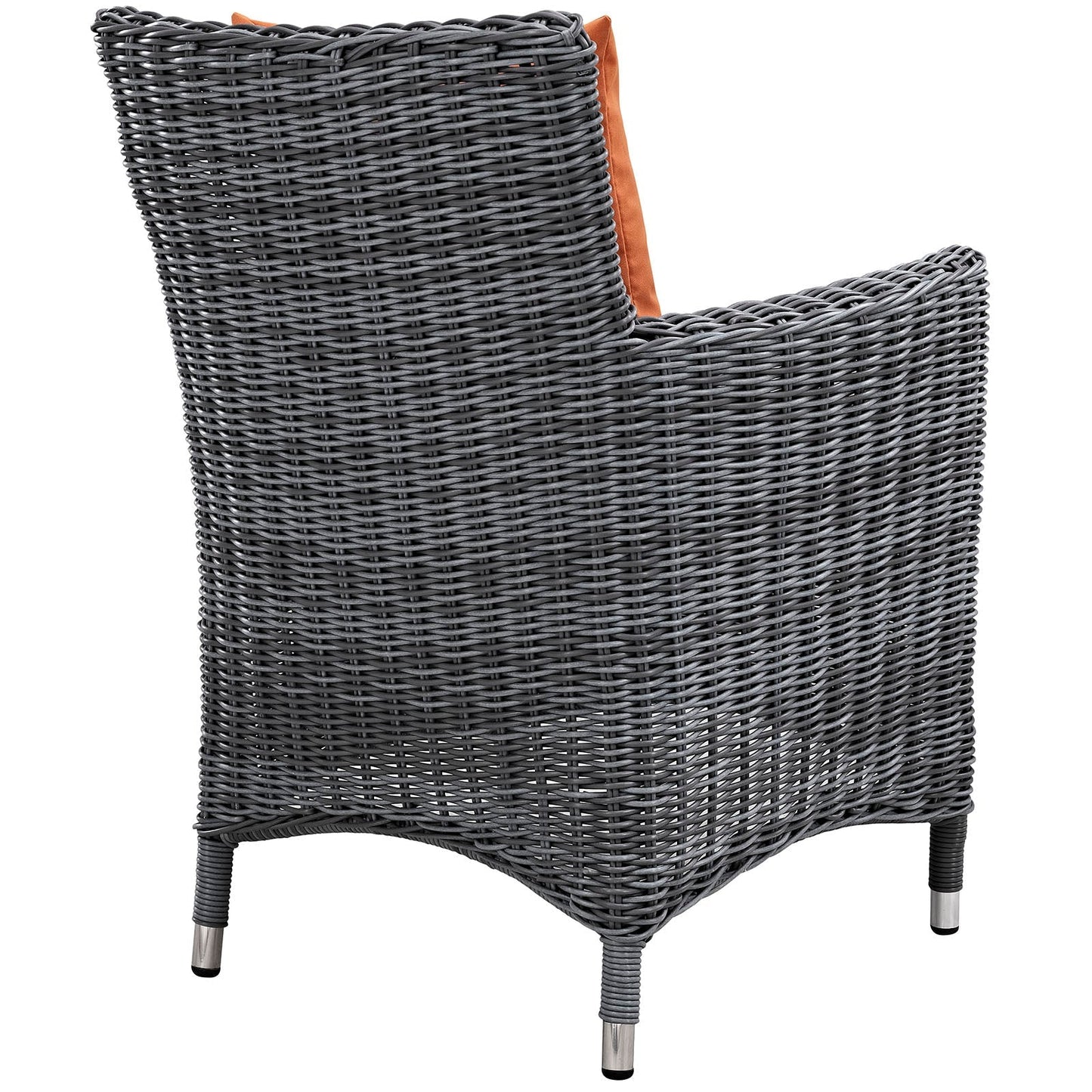 Modway Furniture Summon 4 Piece Outdoor Patio Sunbrella Dining Set - EEI-2314-GRY-BEI-SET