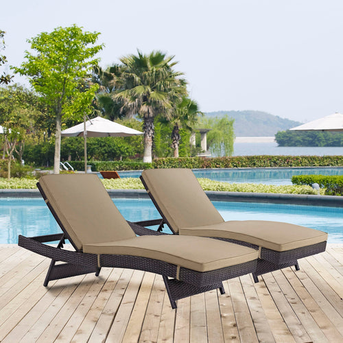 Modway Furniture Convene Chaise Outdoor Patio Set of 2 - EEI-2428-EXP-MOC-SET