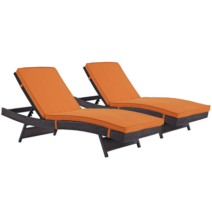 Modway Furniture Convene Chaise Outdoor Patio Set of 2 - EEI-2428-EXP-MOC-SET