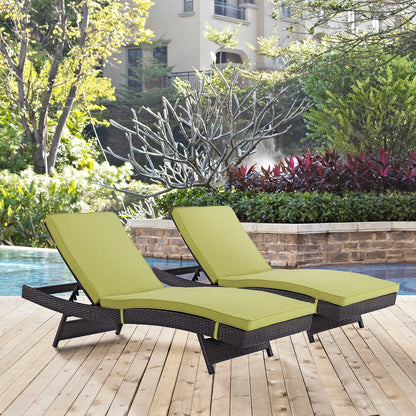 Modway Furniture Convene Chaise Outdoor Patio Set of 2 - EEI-2428-EXP-MOC-SET