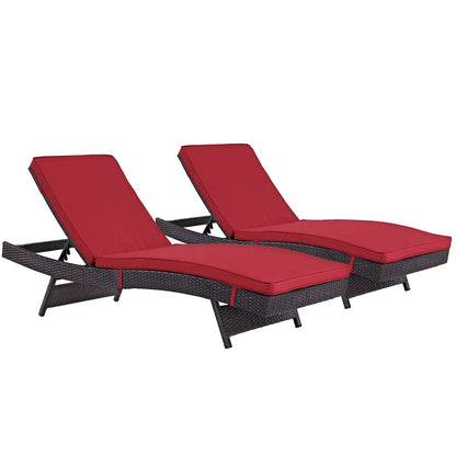 Modway Furniture Convene Chaise Outdoor Patio Set of 2 - EEI-2428-EXP-MOC-SET