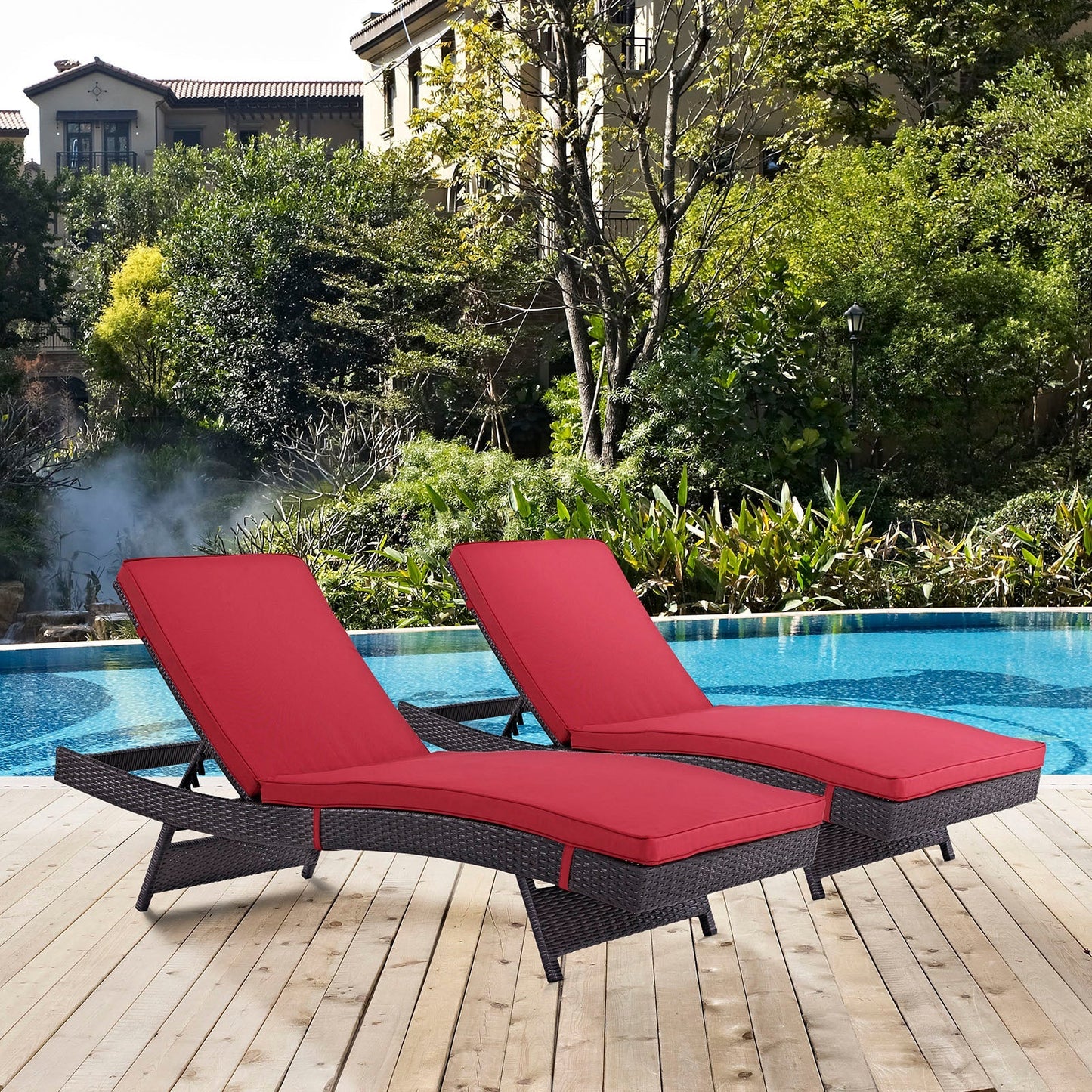 Modway Furniture Convene Chaise Outdoor Patio Set of 2 - EEI-2428-EXP-MOC-SET