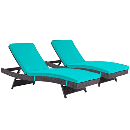 Modway Furniture Convene Chaise Outdoor Patio Set of 2 - EEI-2428-EXP-MOC-SET
