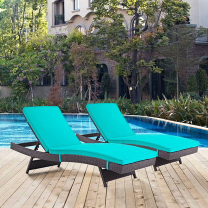 Modway Furniture Convene Chaise Outdoor Patio Set of 2 - EEI-2428-EXP-MOC-SET