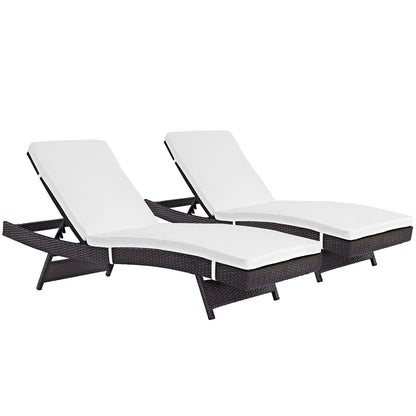 Modway Furniture Convene Chaise Outdoor Patio Set of 2 - EEI-2428-EXP-MOC-SET