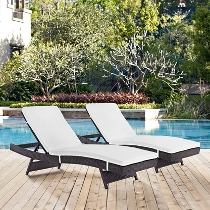Modway Furniture Convene Chaise Outdoor Patio Set of 2 - EEI-2428-EXP-MOC-SET