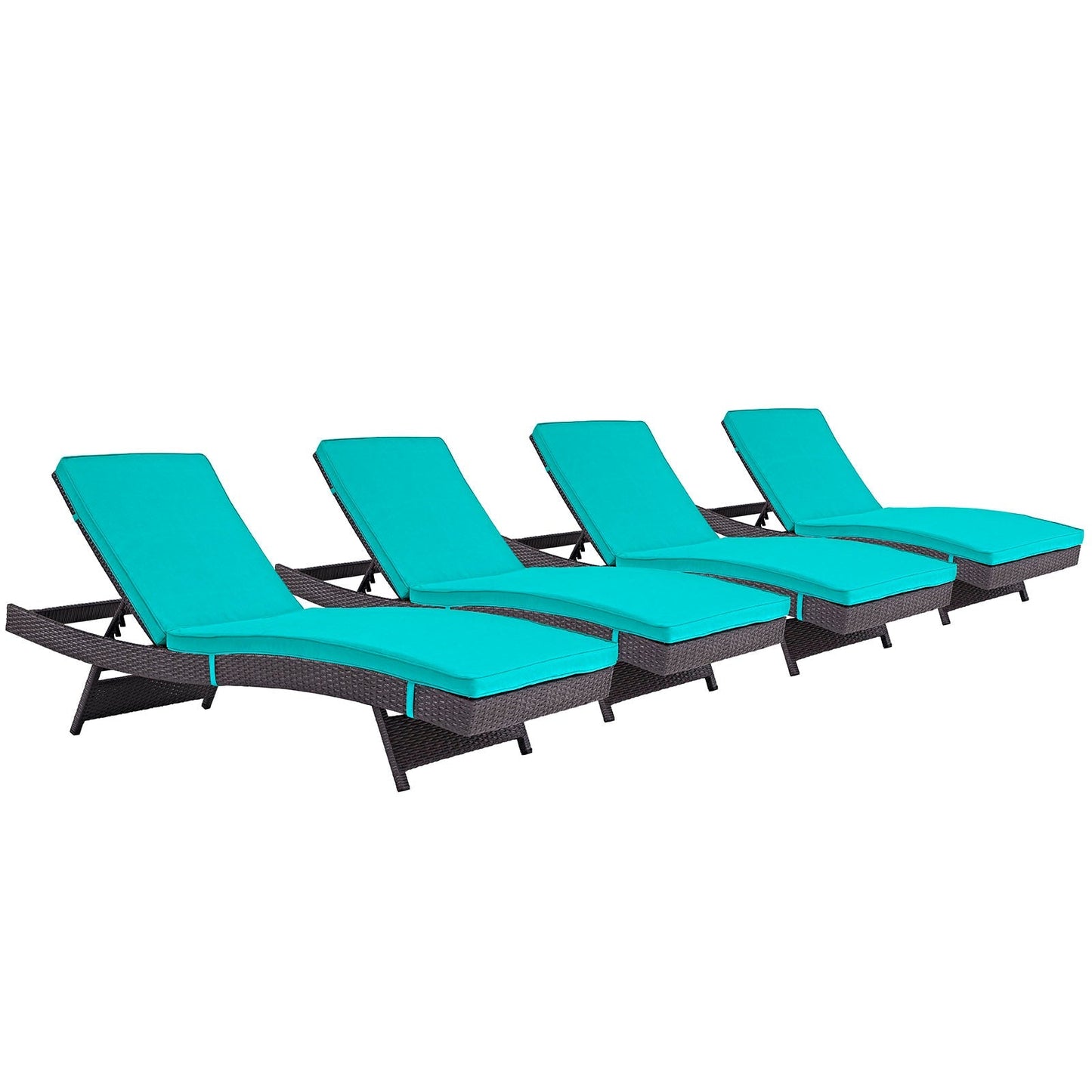 Modway Furniture Convene Chaise Outdoor Patio Set of 4 by Modway - EEI-2429-EXP-MOC-SET