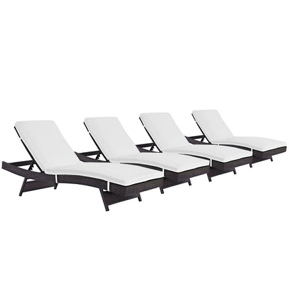 Modway Furniture Convene Chaise Outdoor Patio Set of 4 by Modway - EEI-2429-EXP-MOC-SET