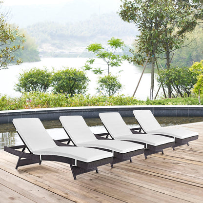 Modway Furniture Convene Chaise Outdoor Patio Set of 4 by Modway - EEI-2429-EXP-MOC-SET