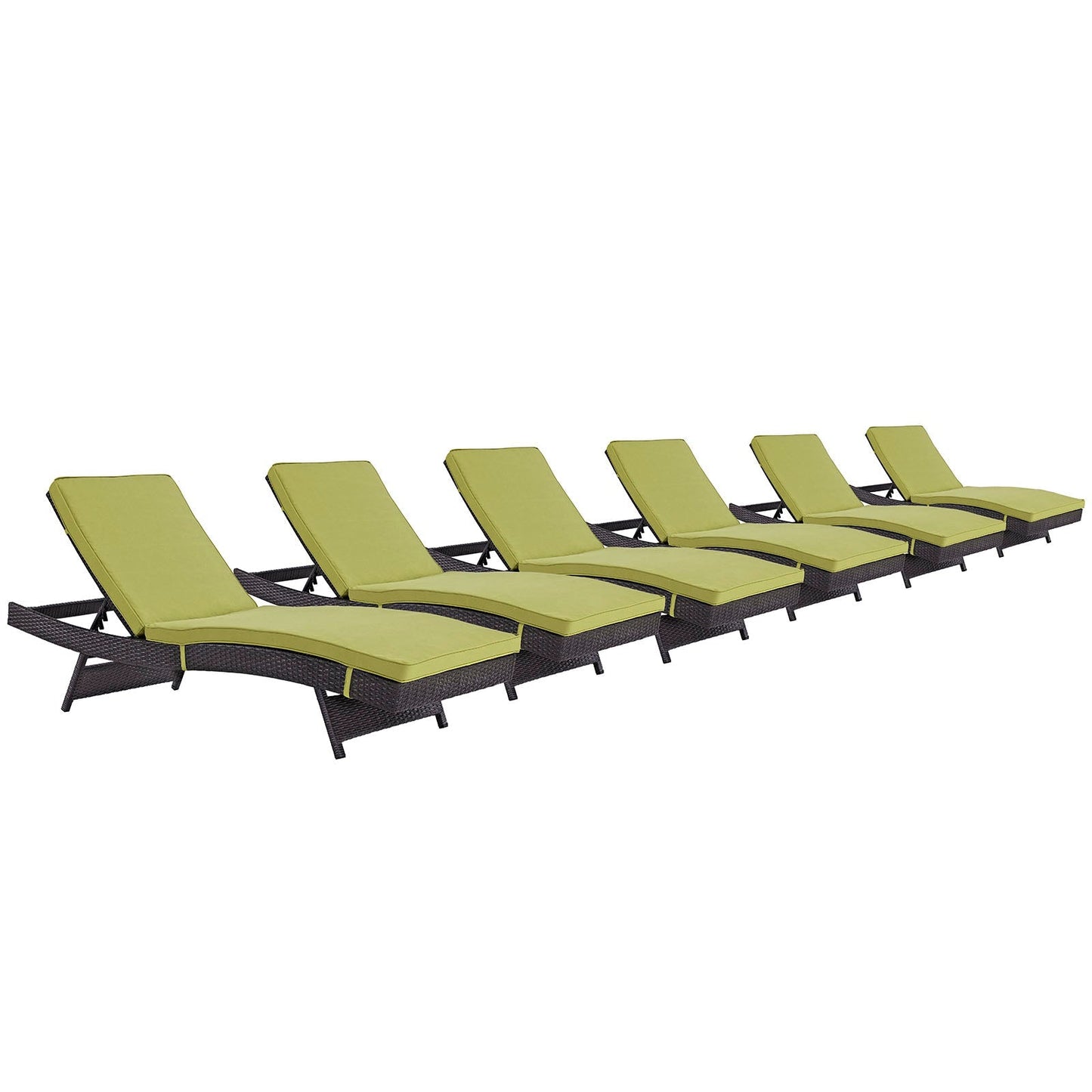 Modway Furniture Convene Chaise Outdoor Patio Set of 6 by Modway - EEI-2430-EXP-ORA-SET