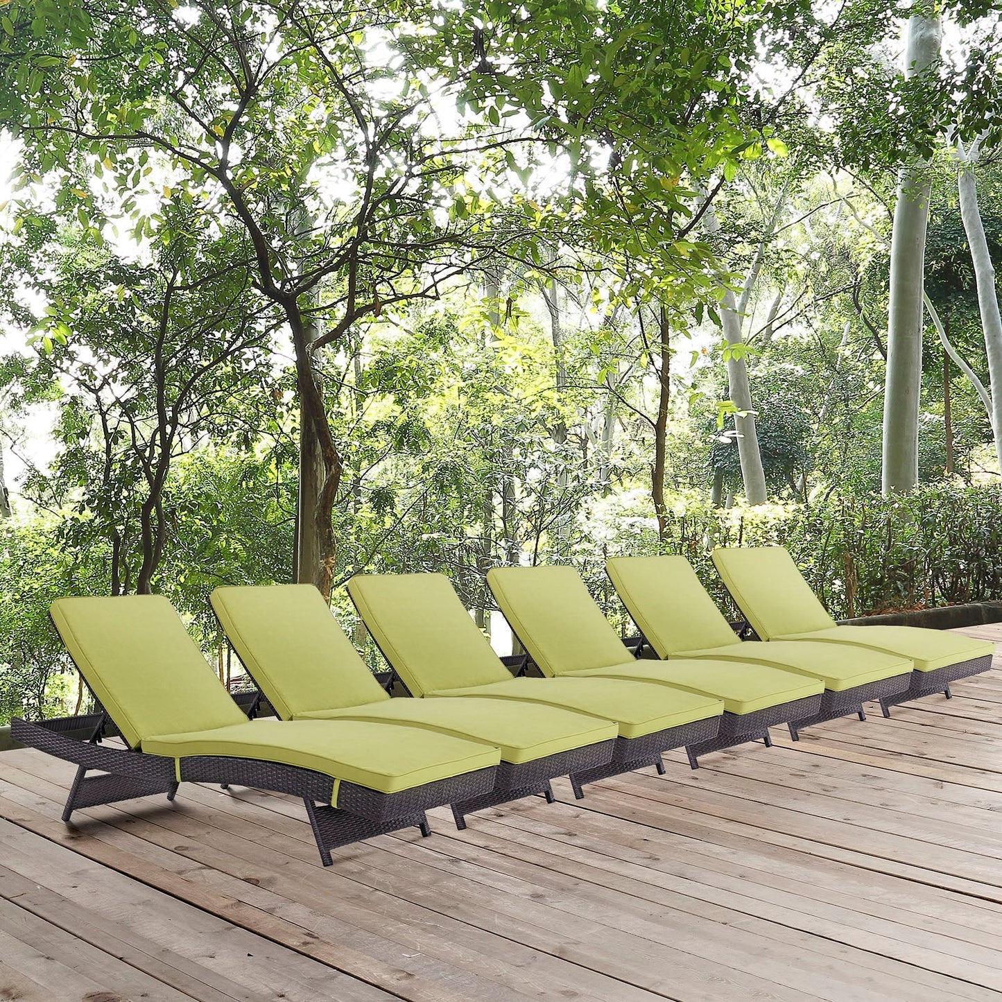 Modway Furniture Convene Chaise Outdoor Patio Set of 6 by Modway - EEI-2430-EXP-ORA-SET