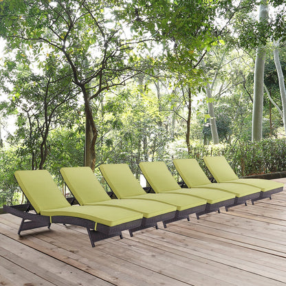 Modway Furniture Convene Chaise Outdoor Patio Set of 6 by Modway - EEI-2430-EXP-ORA-SET