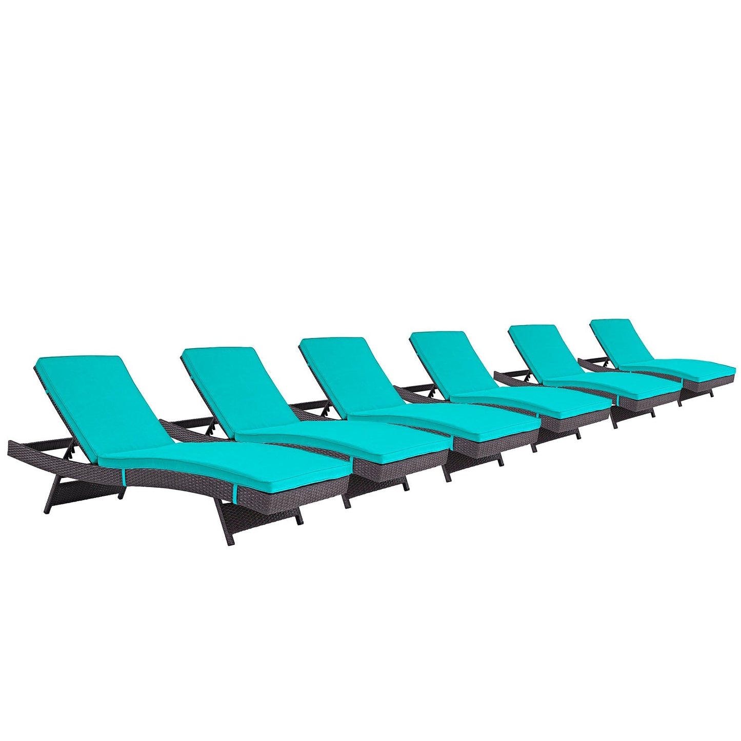 Modway Furniture Convene Chaise Outdoor Patio Set of 6 by Modway - EEI-2430-EXP-ORA-SET