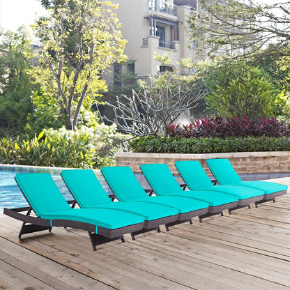 Modway Furniture Convene Chaise Outdoor Patio Set of 6 by Modway - EEI-2430-EXP-ORA-SET