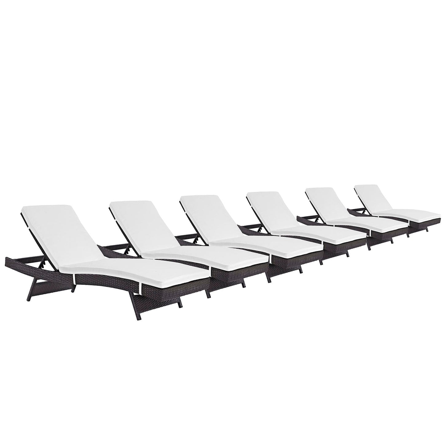 Modway Furniture Convene Chaise Outdoor Patio Set of 6 by Modway - EEI-2430-EXP-ORA-SET