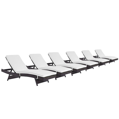 Modway Furniture Convene Chaise Outdoor Patio Set of 6 by Modway - EEI-2430-EXP-ORA-SET