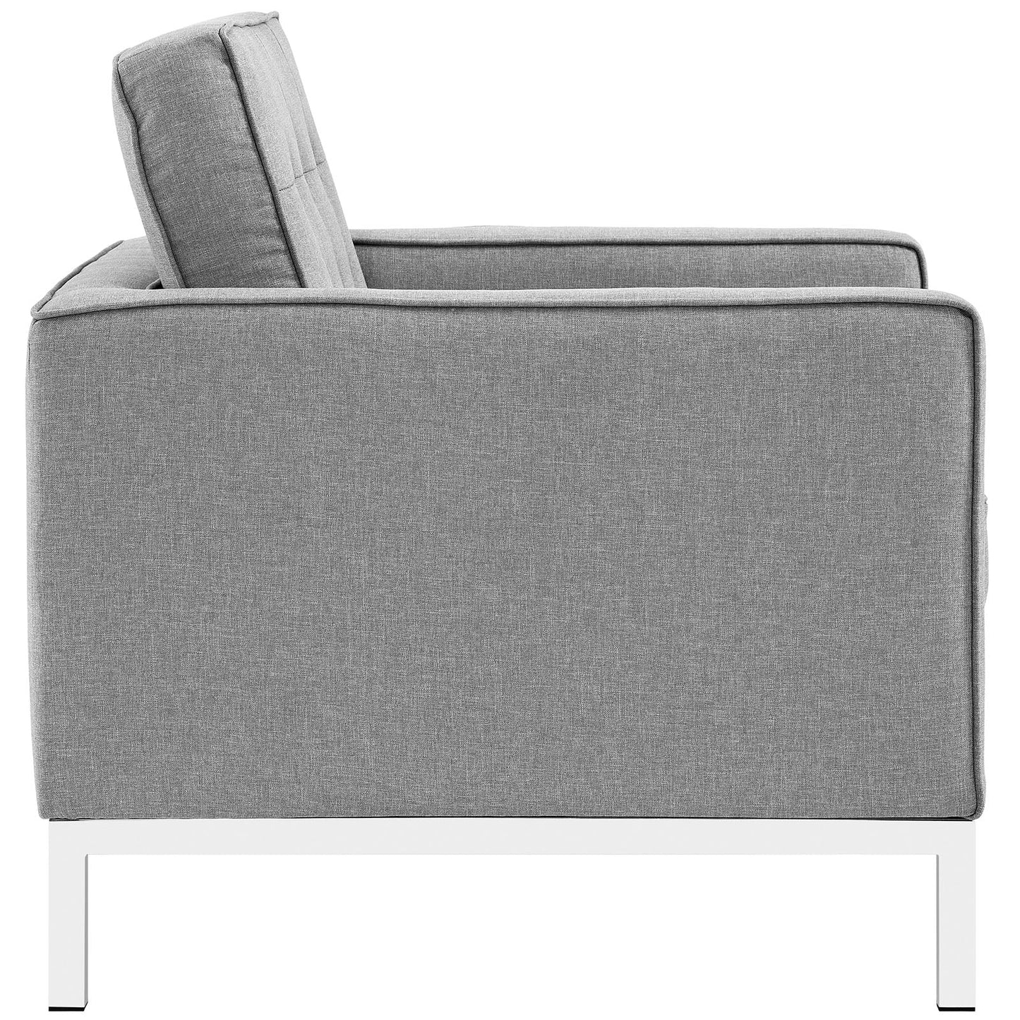 Modway furniture Loft Armchairs Upholstered Fabric Set of 2 - EEI-2440-LGR-SET