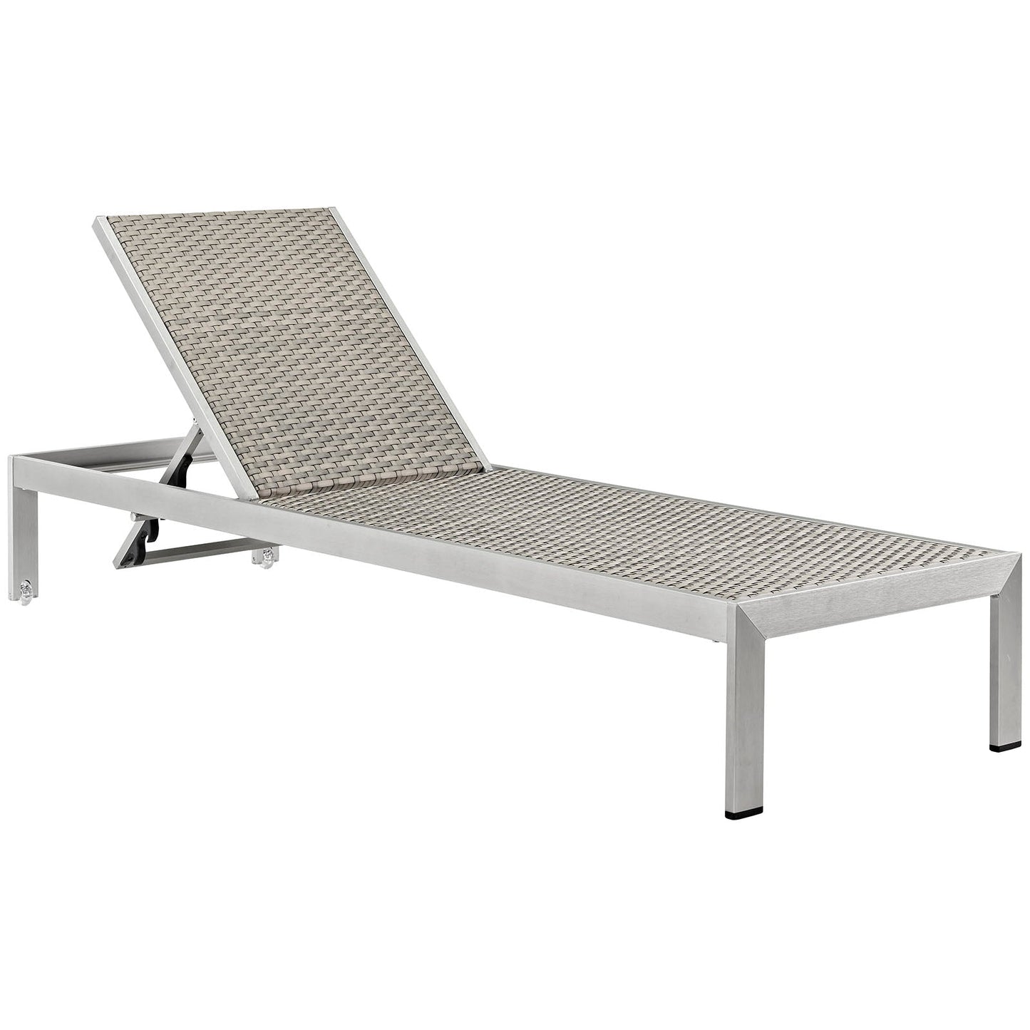Modway Furniture Shore 2 Piece Outdoor Patio Set - EEI-2475-SLV-GRY-SET