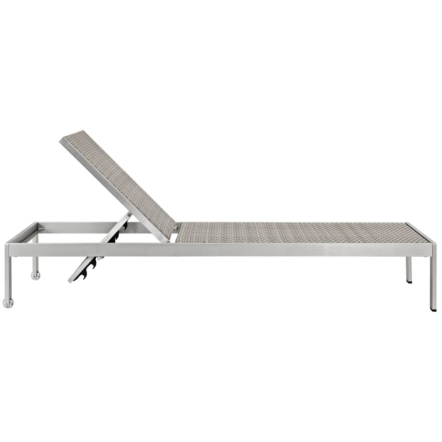 Modway Furniture Shore 2 Piece Outdoor Patio Set - EEI-2475-SLV-GRY-SET