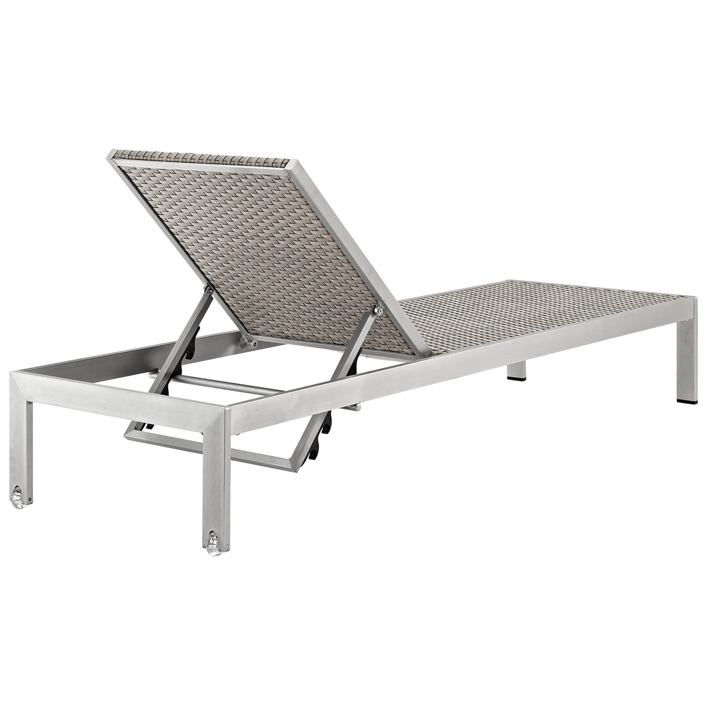 Modway Furniture Shore 2 Piece Outdoor Patio Set - EEI-2475-SLV-GRY-SET