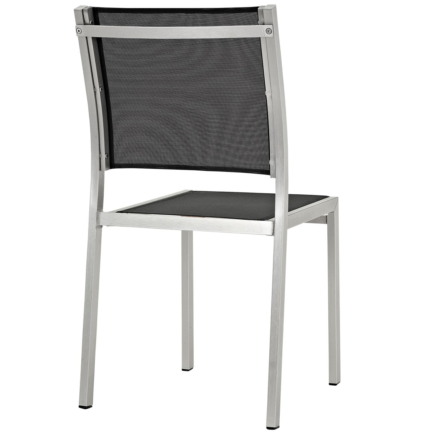 Modway Furniture Shore 7 Piece Outdoor Patio Aluminum Dining Set – EEI-2485-SLV-BLK-SET