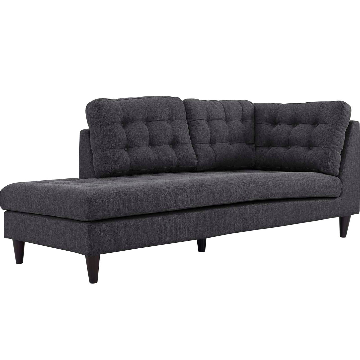Modway Furniture Empress Upholstered Fabric Left Facing Bumper - EEI-2611-LGR
