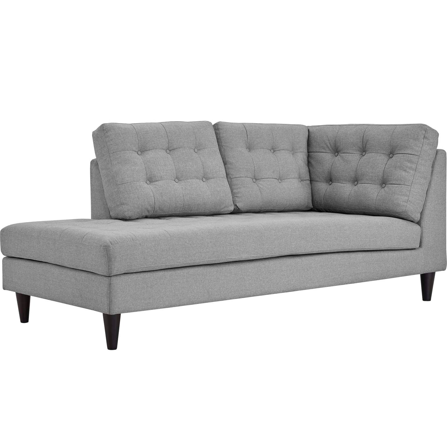 Modway Furniture Empress Upholstered Fabric Left Facing Bumper - EEI-2611-LGR
