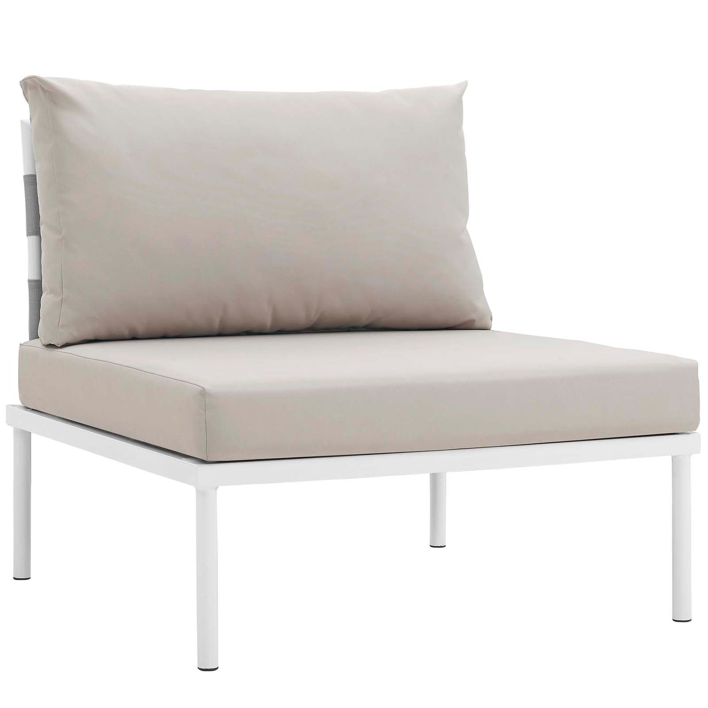 Modway Furniture Harmony 7 Piece Outdoor Patio Aluminum Sectional Sofa Set by Modway - EEI-2620-WHI-BEI-SET