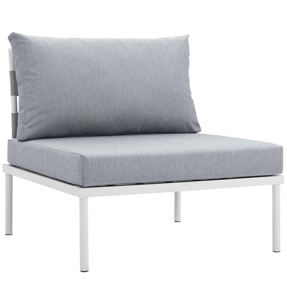 Modway Furniture Harmony 7 Piece Outdoor Patio Aluminum Sectional Sofa Set by Modway - EEI-2620-WHI-BEI-SET