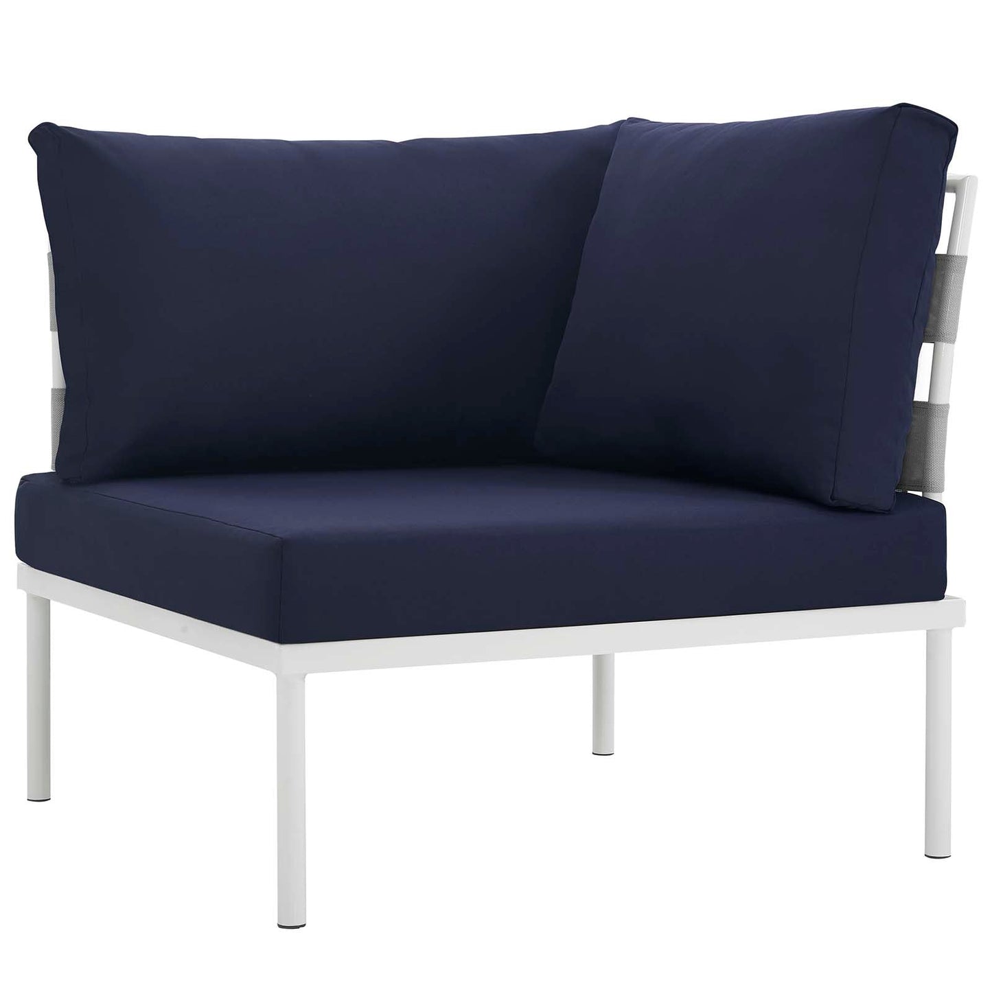 Modway Furniture Harmony 7 Piece Outdoor Patio Aluminum Sectional Sofa Set by Modway - EEI-2620-WHI-BEI-SET