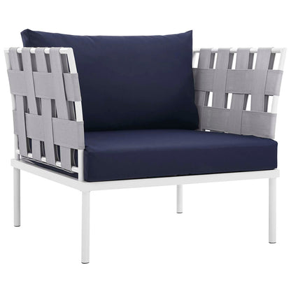 Modway Furniture Harmony 7 Piece Outdoor Patio Aluminum Sectional Sofa Set by Modway - EEI-2620-WHI-BEI-SET