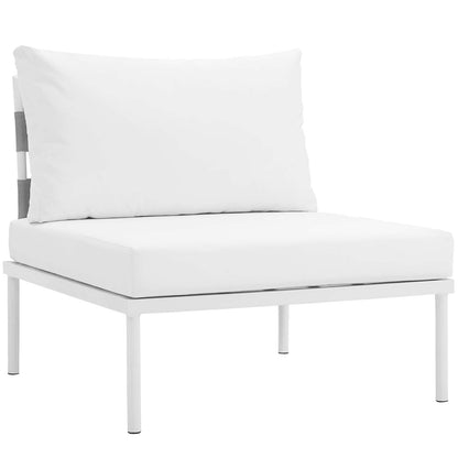 Modway Furniture Harmony 7 Piece Outdoor Patio Aluminum Sectional Sofa Set by Modway - EEI-2620-WHI-BEI-SET
