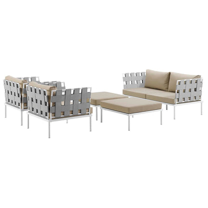 Modway Furniture Harmony 5 Piece Outdoor Patio Aluminum Sectional Sofa Set by Modway – EEI-2621