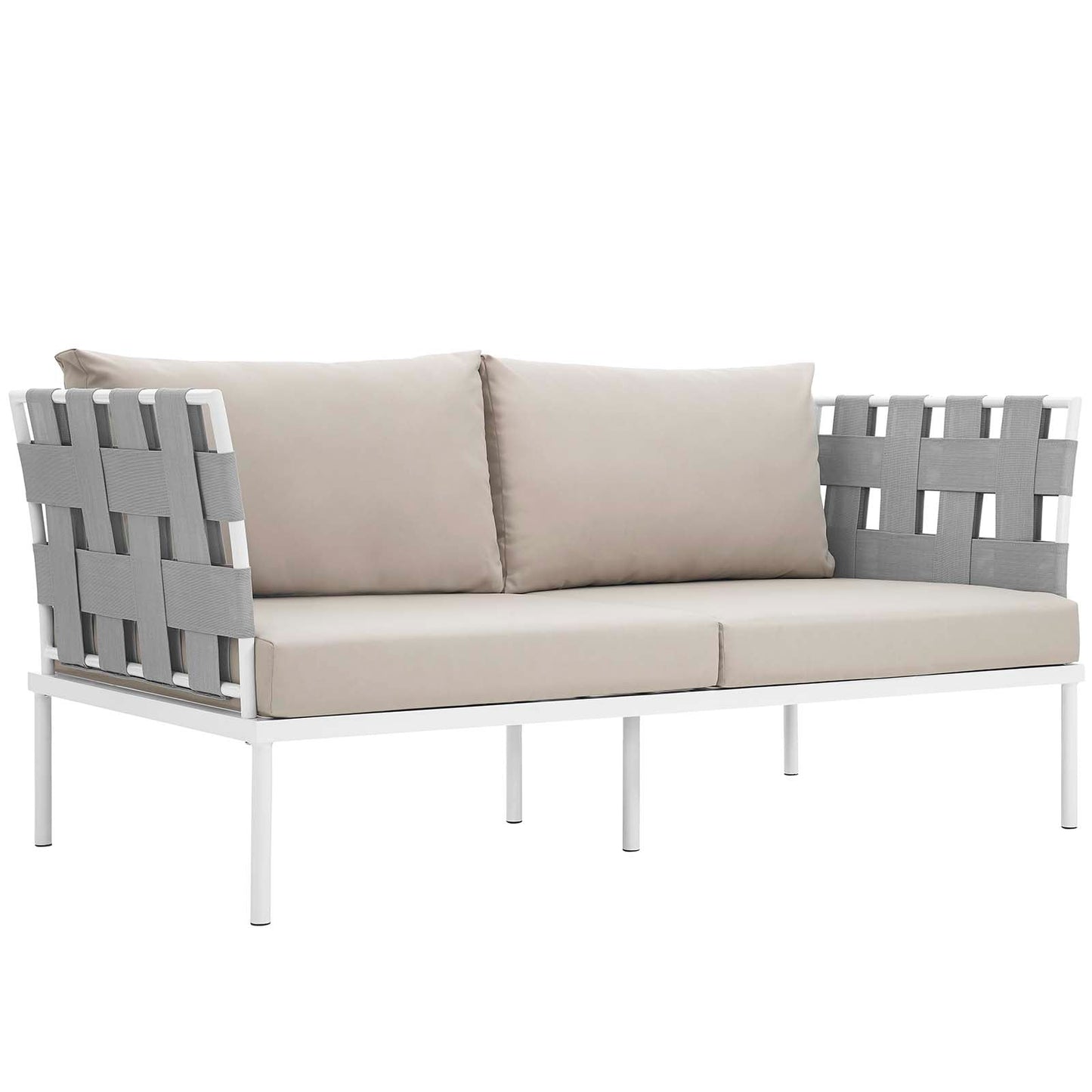Modway Furniture Harmony 5 Piece Outdoor Patio Aluminum Sectional Sofa Set by Modway – EEI-2621