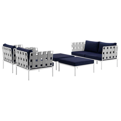 Modway Furniture Harmony 5 Piece Outdoor Patio Aluminum Sectional Sofa Set by Modway – EEI-2621