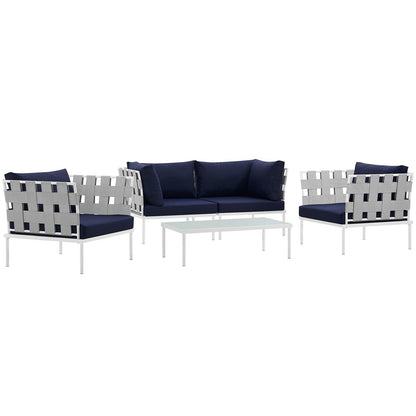 Modway Furniture Harmony 5  Piece Outdoor Patio Aluminum Sectional Sofa Set by Modway – EEI-2623