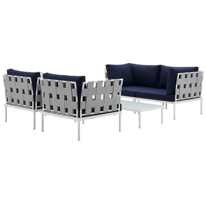 Modway Furniture Harmony 5  Piece Outdoor Patio Aluminum Sectional Sofa Set by Modway – EEI-2623