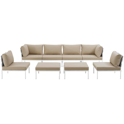 Modway Furniture Harmony 8 Piece Outdoor Patio Aluminum Sectional Sofa Set by Modway – EEI-2624