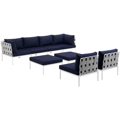 Modway Furniture Harmony 8 Piece Outdoor Patio Aluminum Sectional Sofa Set by Modway – EEI-2624