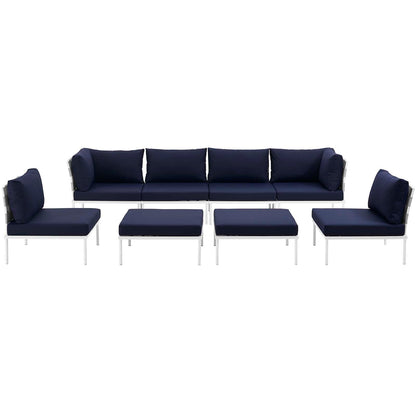 Modway Furniture Harmony 8 Piece Outdoor Patio Aluminum Sectional Sofa Set by Modway – EEI-2624